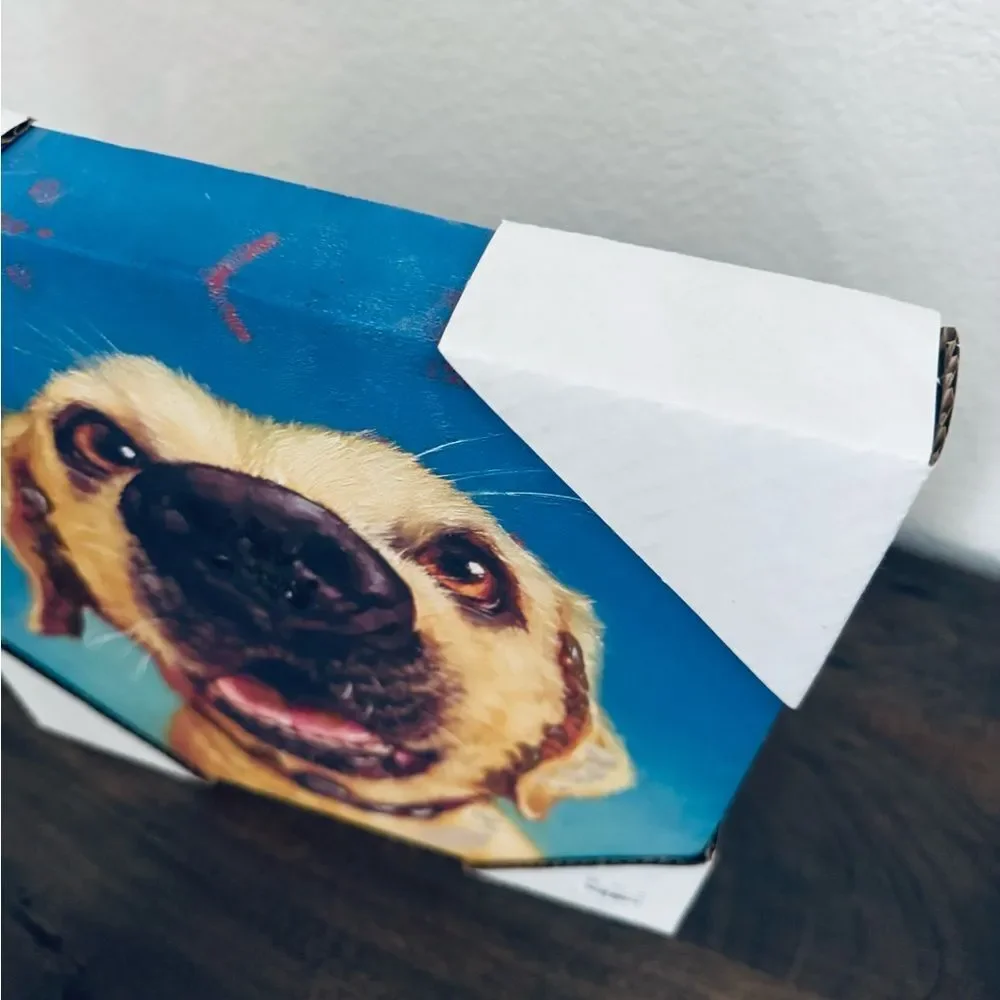 Yellow Lab Dog Portrait Square Canvas Wall Art Decor